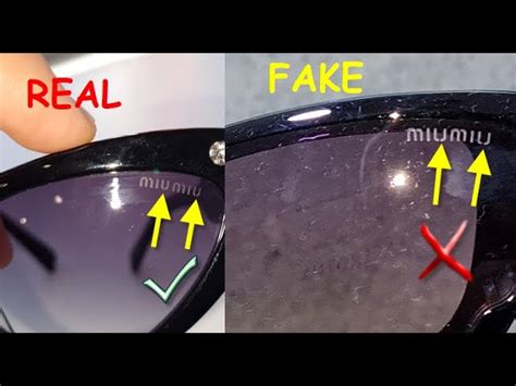 miu miu sunglasses original vs fake|3 Ways to Determine Authentic Sunglasses .